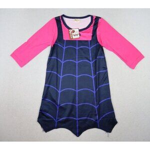 GIRL'S VAMPIRE SPIDERWEB COSTUME DRESS - DGFSTM - SIZE 140 - US 9/10